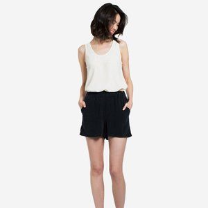Grana Silk Loose Shorts, XS, Black